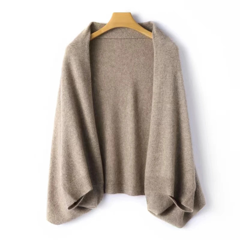Cashmere Cape Draped Over Womens Knitted Warm Jacke Dual-purpose Scarf for Autumn and Winter 241107
