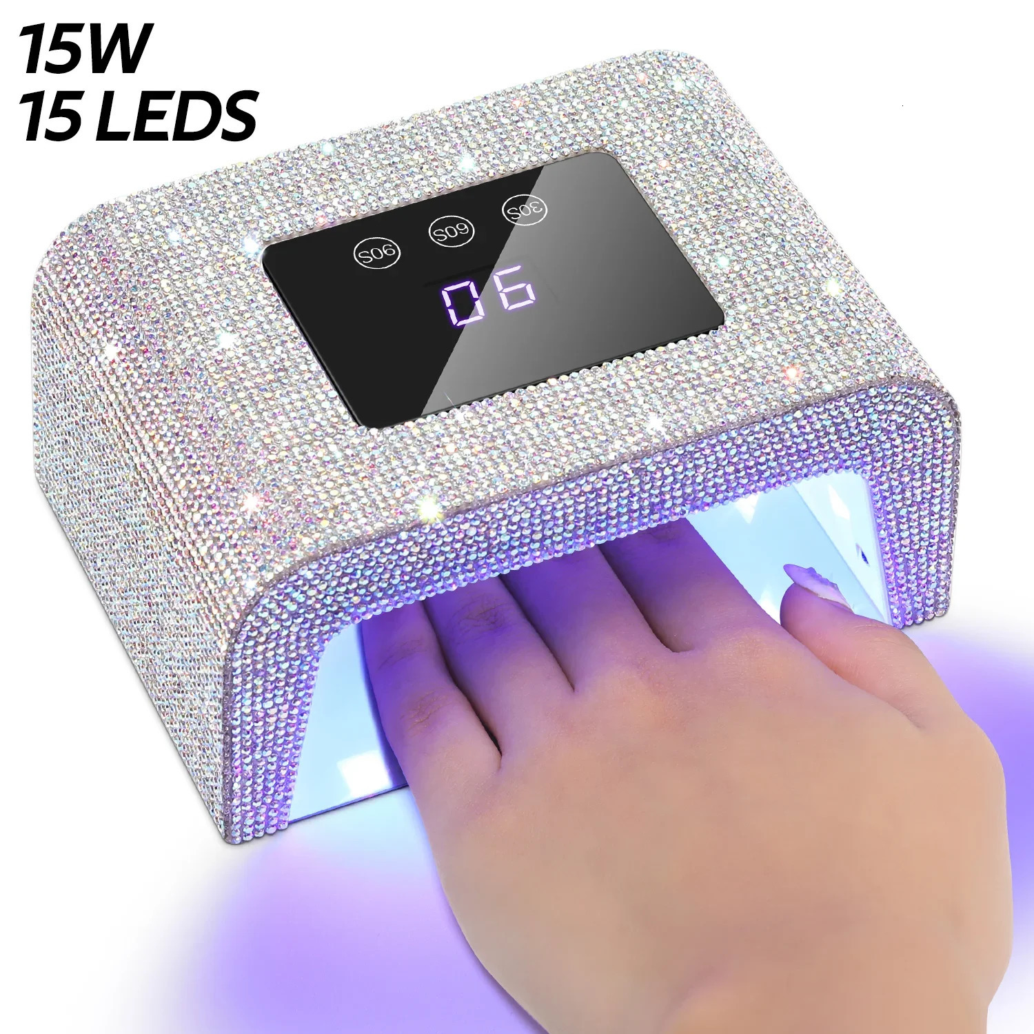 DianaBeauty UV LED Nail Lamp Professional 15 Leds Nail Dryer Touch Screen USB UV Cabin for Nail Manicure Lamp Nail Art Tools 241106