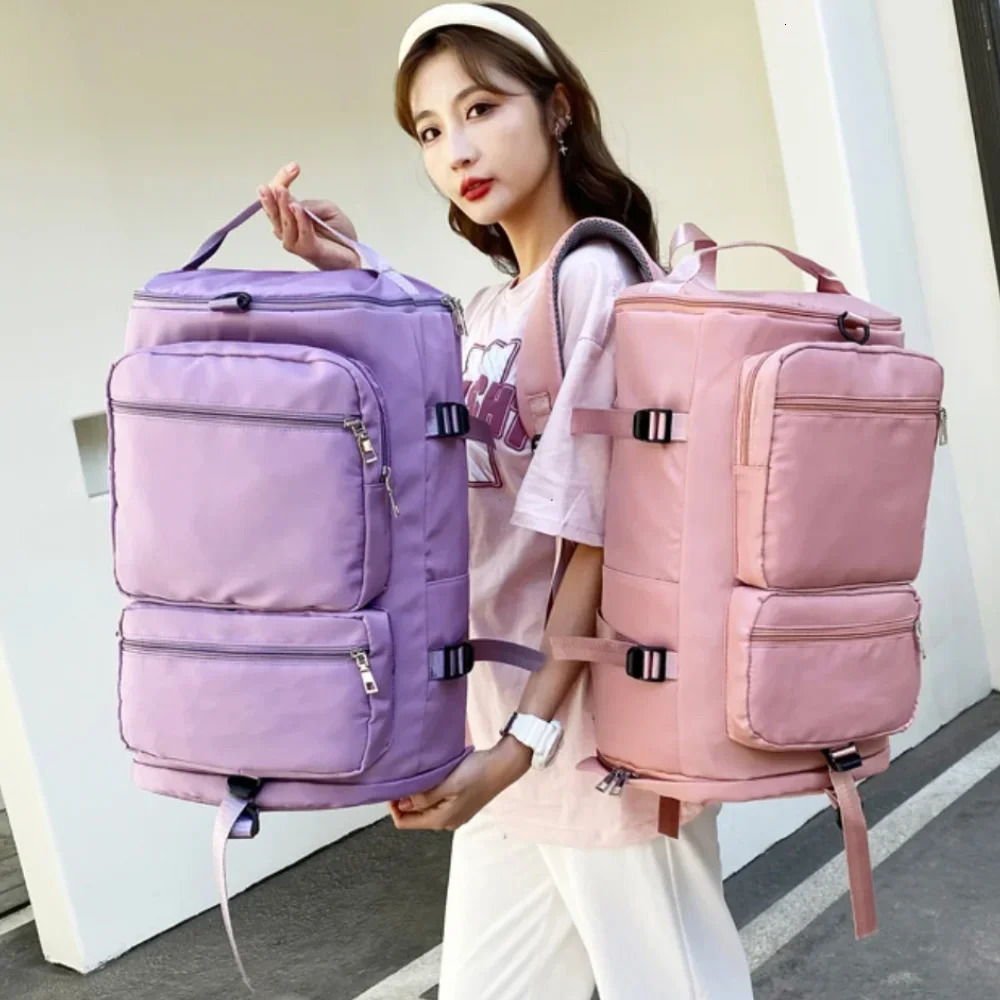 Womens Large Travel Backpack Waterproof Fashion Leisure Day Bag with Backpack Womens Sports Yoga Bag 241106