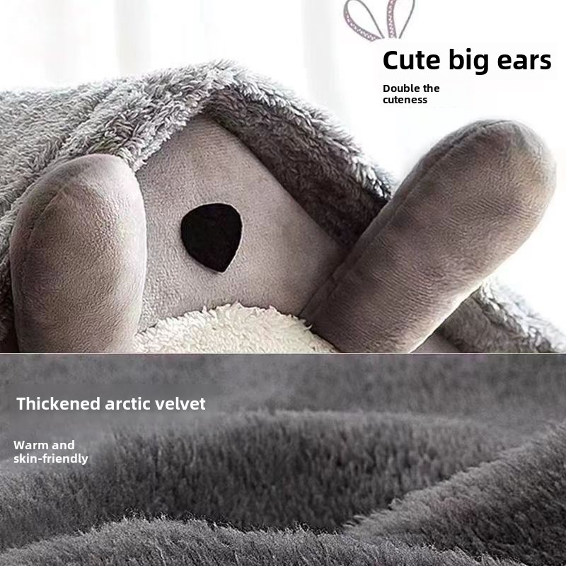 House Soft Pet Bed Tent Indoor Enclosed Warm Plush Sleeping Nest Basket with Removable Cushion Travel Dog Accessory