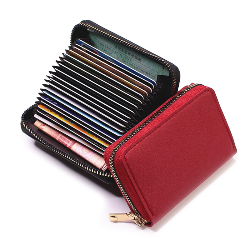 2024 Multi Card Zero Wallet Business Card Wallets Women Men Solid Color Mini Bank/ID/Credit Card Holder Case Card Money Bag NEW