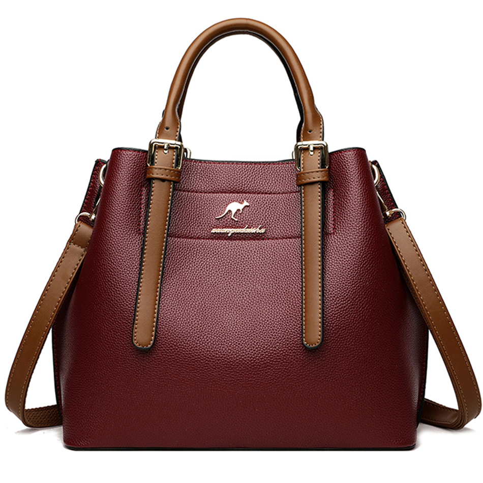 luxury Large Capacity Casual Tote Bag Leather Shoulder Crossbody Bags for Women 2024 Simple Female Shopper Bag Designer Handbag