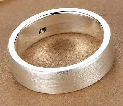 4mm 6mm 8mm pure silver 999 jewelry without carving original 999 ring used for coupler brushed ring customized brushed surface 241106