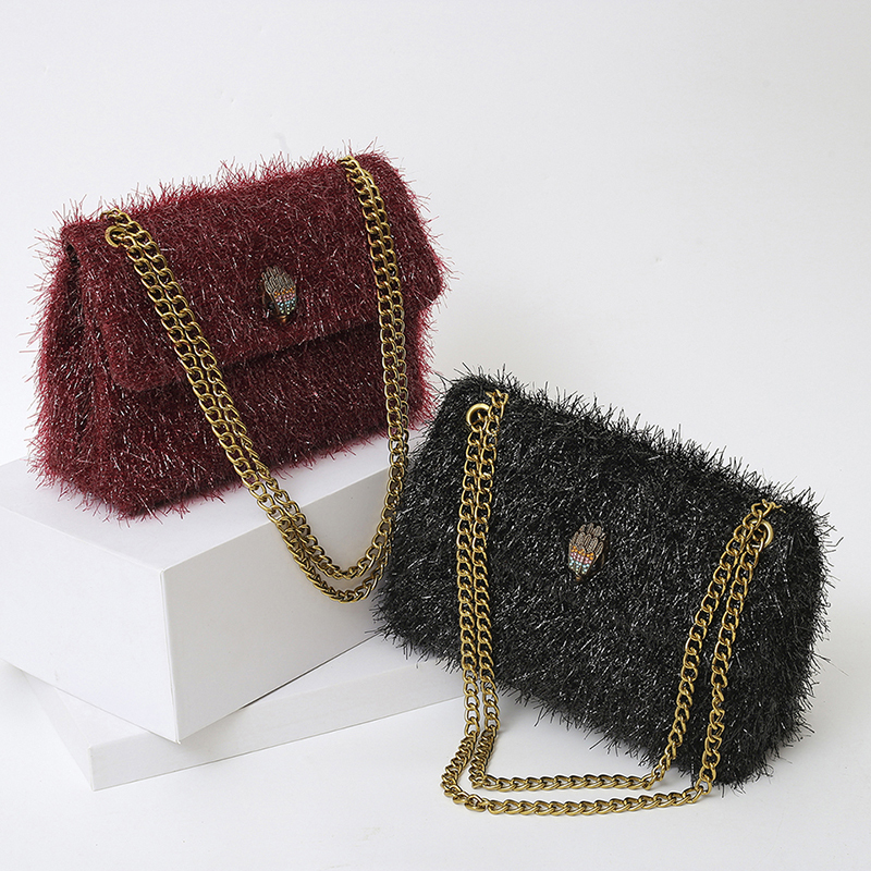 Autumn And Winter Women's Eagle Headed Chain Crossbody Bag Brand New Designer Handbag 250324