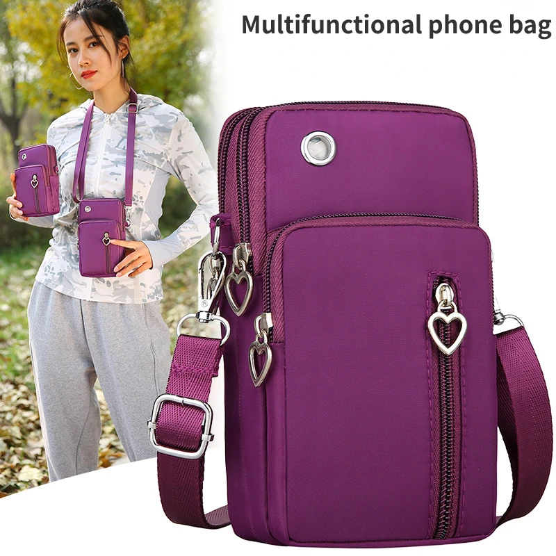 2024 Mini Women Handbags Commuter Casual Small Shoulder Bag Nylon Mobile Phone Coin Purse Fashion Portable Simple Messenger Bag