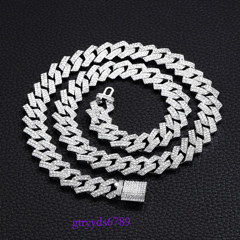 vvs moissanite cuban k chain for men 15MM wide 2 row prong iced out dia necklace rapper rock personalize hip hop mens jewelry woman gift