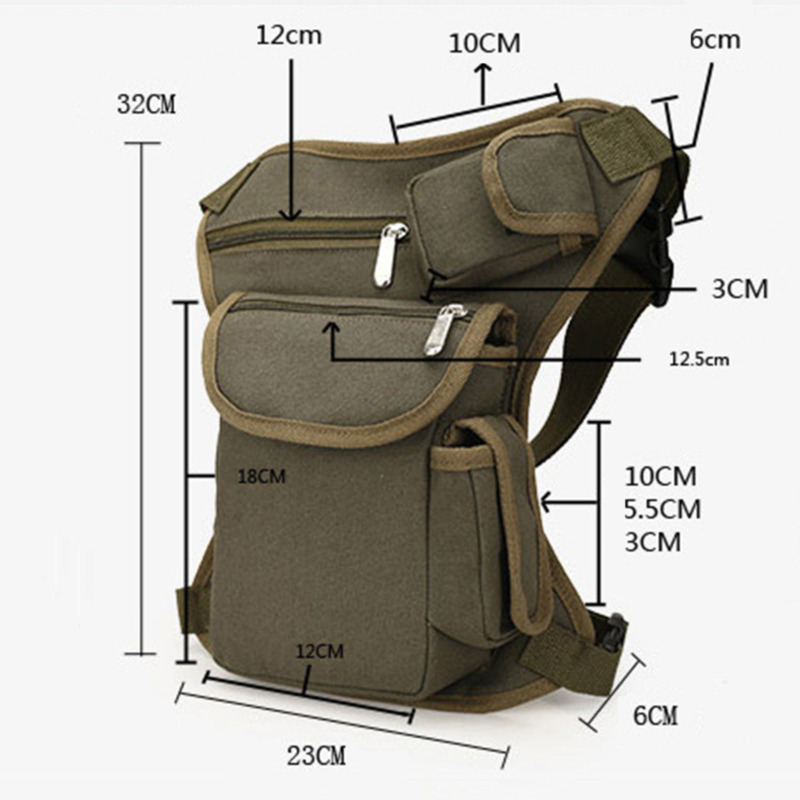 Canvas Motorcycle Drop Waist Leg Bag Thigh Belt Hip Bum Waterproof Motorbike Tactical Trave Mobile Phone Purse Fanny Pack Bags