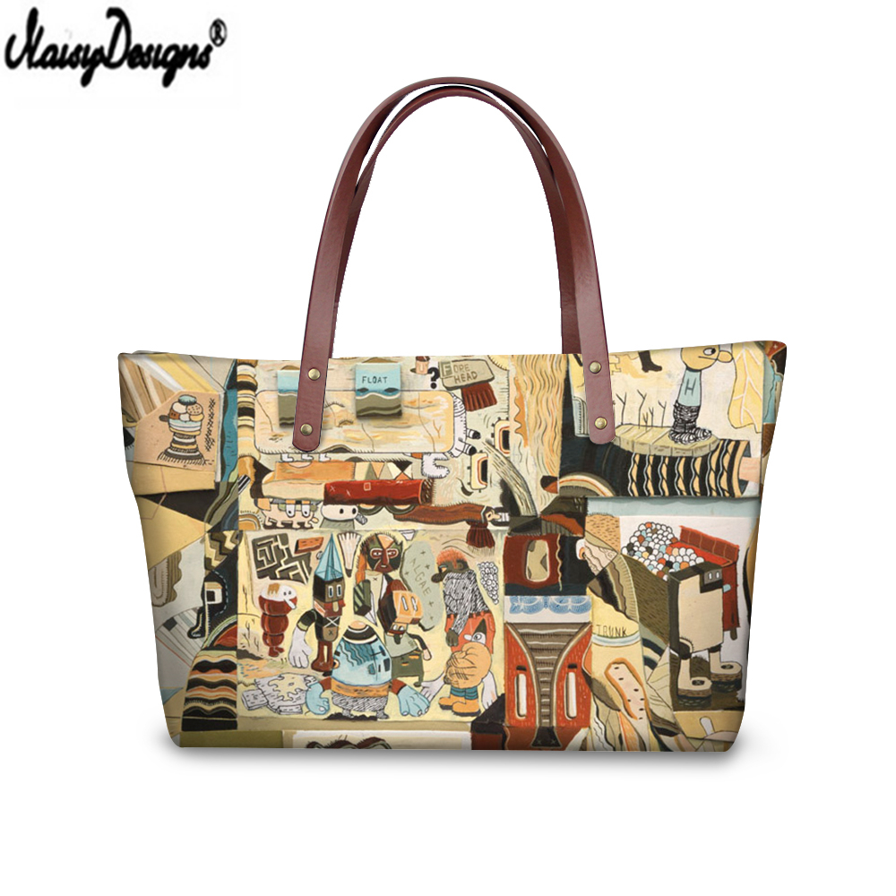 Fashion Women's Hand Bag London Pattern Printing Single Shoulder Totes Ladies Beach Bag Female Zipper Shopping Handbags