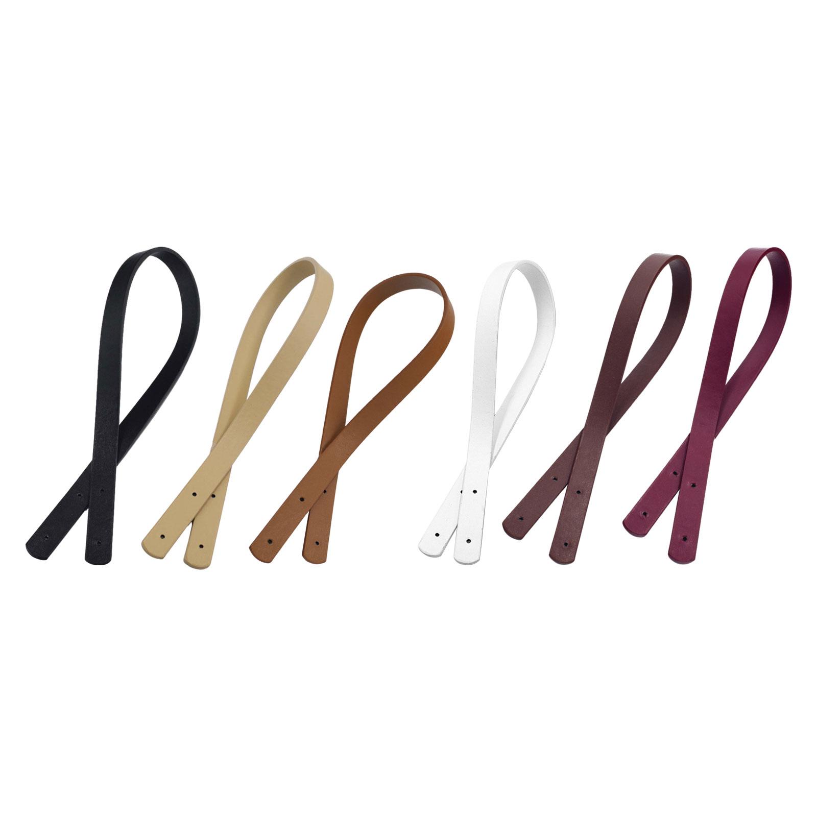 Tote Bag Strap PU Leather with Holes Belt Simple 60cm Solid Color Handbag Handle for DIY Women's Bag Shoulder Bag Handmade Bag