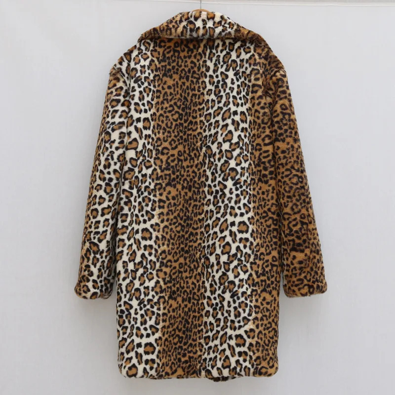S-6XL size fashionable mens jacket leopard print warm mink velvet mens winter jacket loose outdoor sports and leisure long park 241107