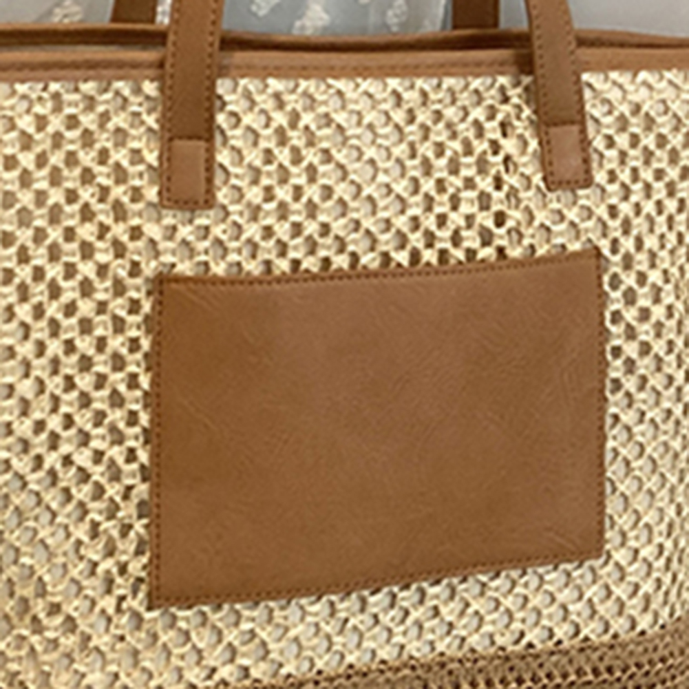 Women's Large Capacity Shoulder Bag Summer Straw Woven Basket Handbag Bag Fashion Female Luxury Designer Beach Bag Bali Shopper