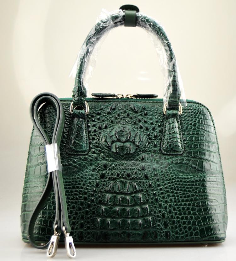100% genuine crocodile skin leather Shell women handbag, Alligator Skin Women Messenger Tote Bag