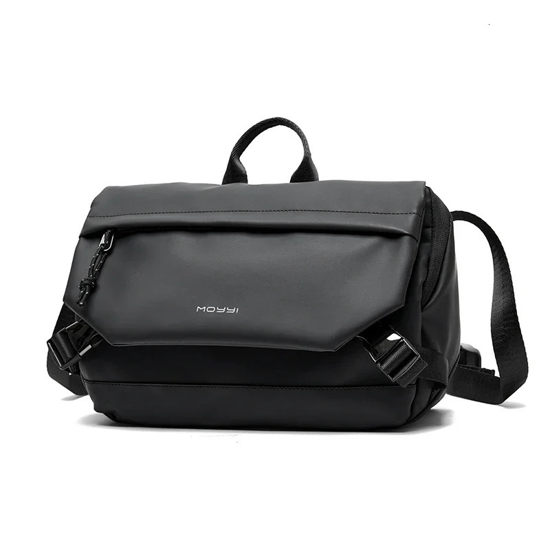 Flap Crossbody Bag for Men Waterproof Nylon Messenger with iPad Compartment Unisex Shoulder Traveling Commute Work 241106