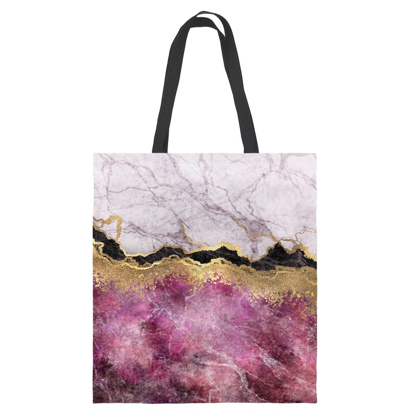 Marble Natural Texture Tote Bag Canvas Bag Imitation Marble Print Tote Bag