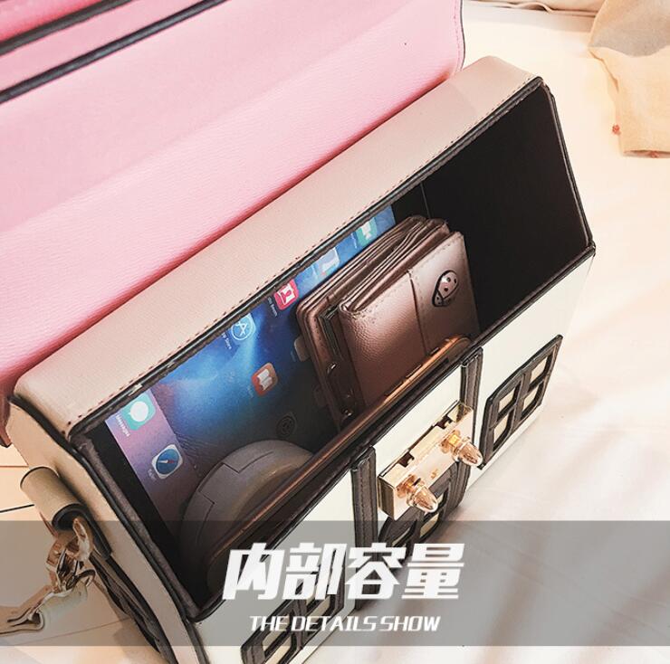 New creative house bag lovely handbag fashion contrast color little women shoulder bag small fresh cross-body bag fashion