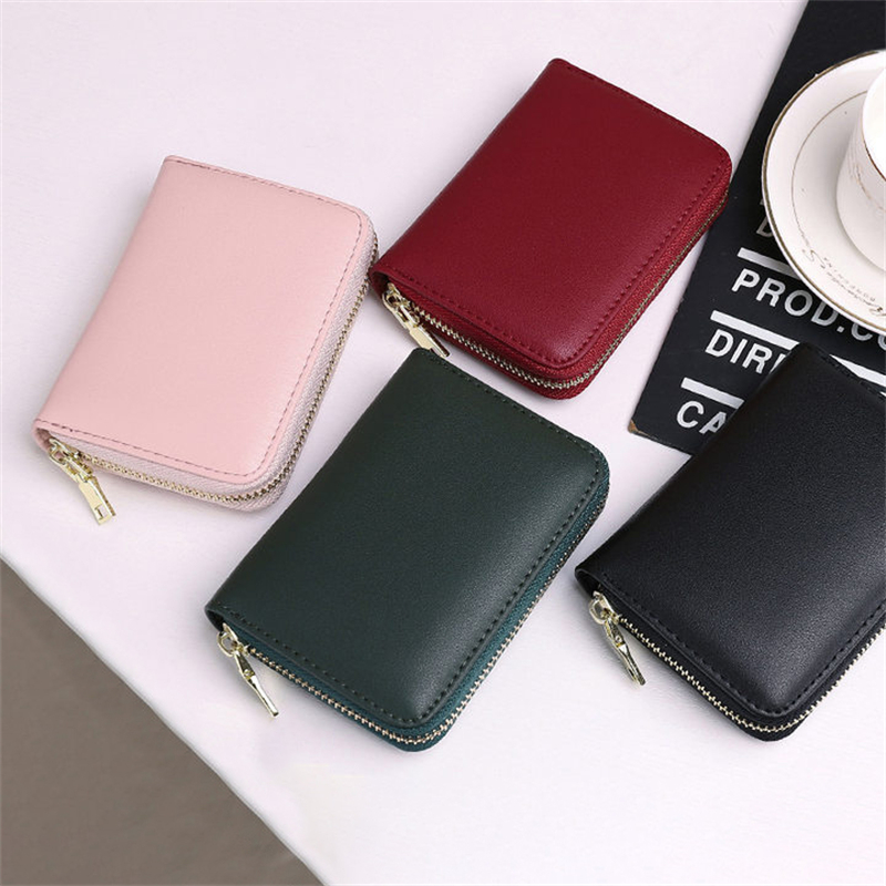 PU Leather Wallet Women's Zipper Card Wallet Small Change Wallet Purse For Female Short Wallets With Card Holders Woman Purse