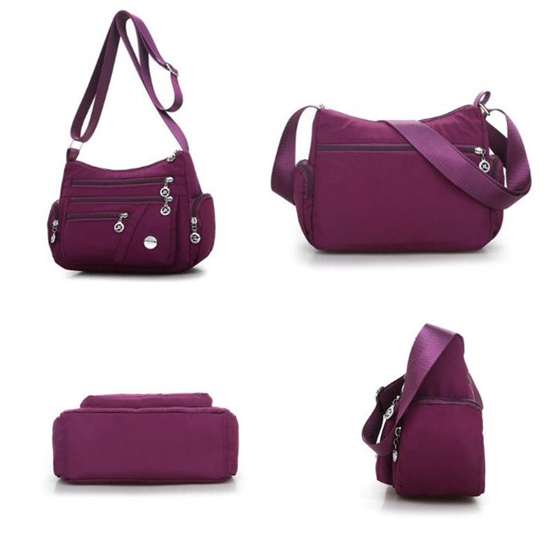 2021 Fashion Women Shoulder Messenger Bag Nylon Oxford Lightweight Waterproof Zipper Package Large Capacity Travel Crossbody Bag