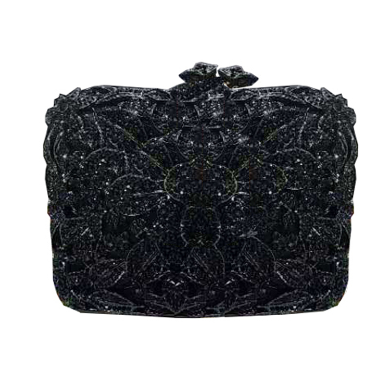 Nigeria elegant ladies evening dress bag wedding party banquet rhinestone handbag ladies crystal clutch