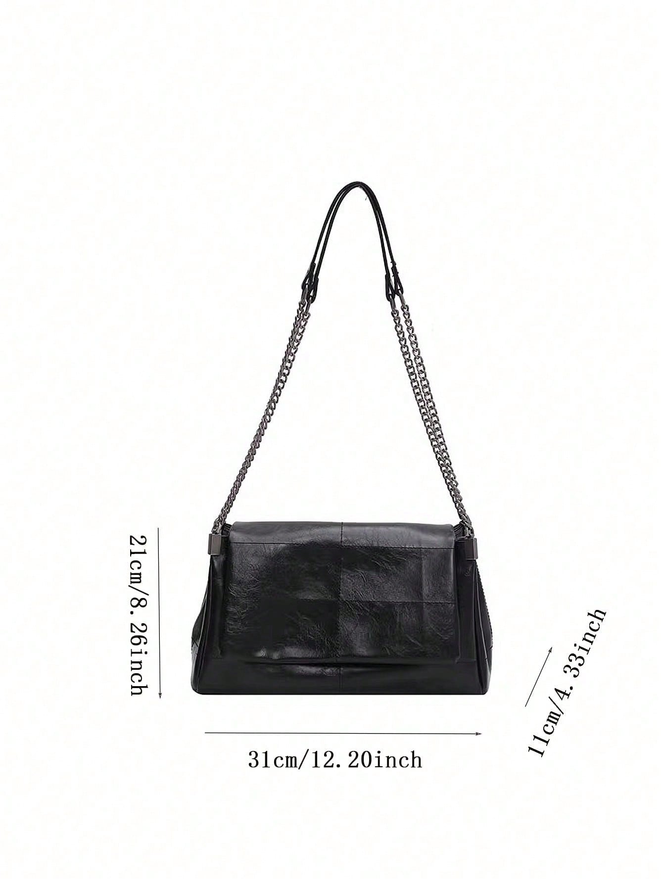 Large capacity commuting bag 2024 new spring/summer women's chain tote bag, high-end and fashionable single shoulder underarm ba