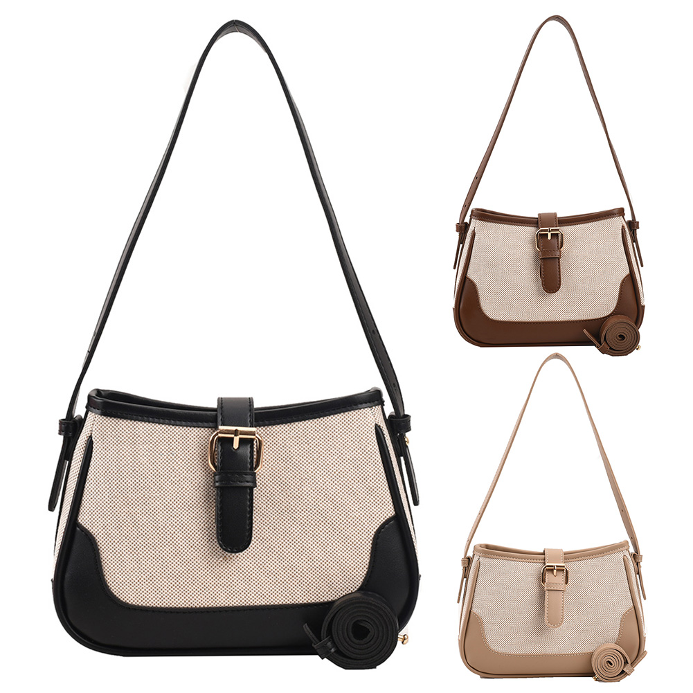 Women Leather Shoulder Bag Casual Fashion Tote Bag Versatile Armpit Sling Bag PU Crossbody Bag Daily Dating Purse