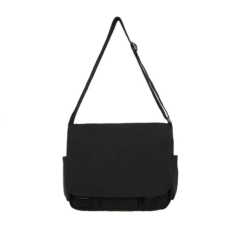Simple Nylon Shoulder Bag Bolso de Mujer Collage Student School Bags Unisex Crossbody Multipockets Messenger w241106