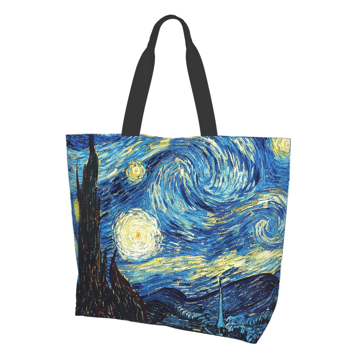 NOISYDESIGNS Women's Shoulder Tote Bag Female Van Gogh Art Oil Painting Handbag Foldable Beach Shopper Bag Large Shopping Bags