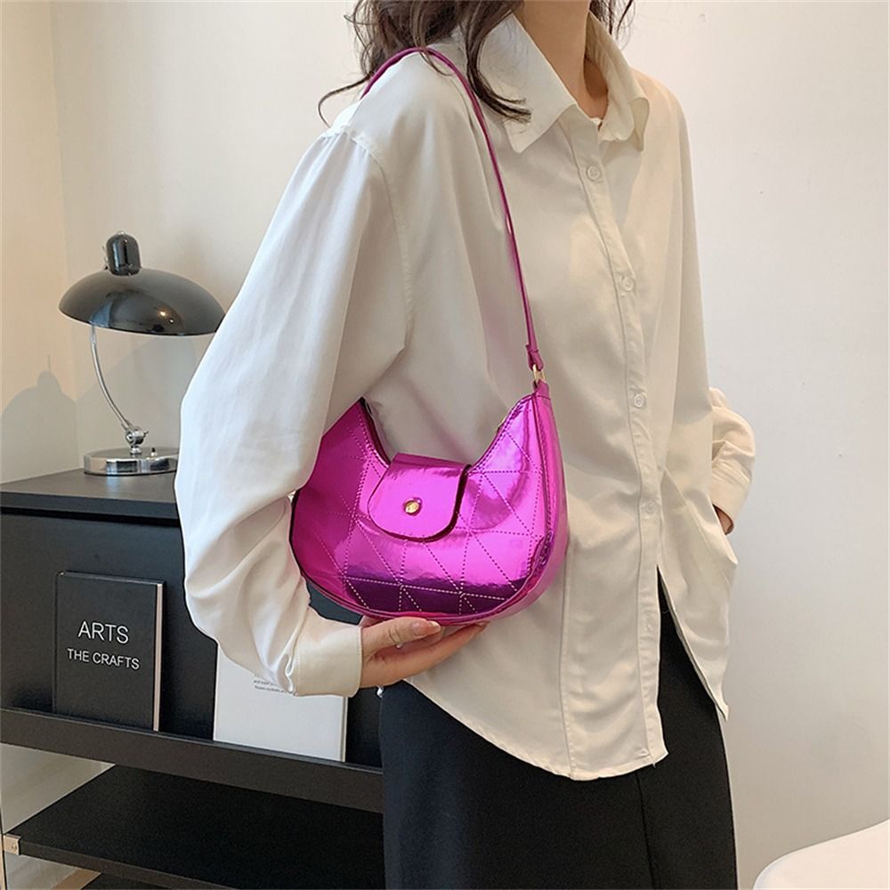 Laser Patchwork Shoulder Bag for Women Solid Color Designer Underarm Bags Small Handbags Tote bag Crescent Daily Dumpling Bags