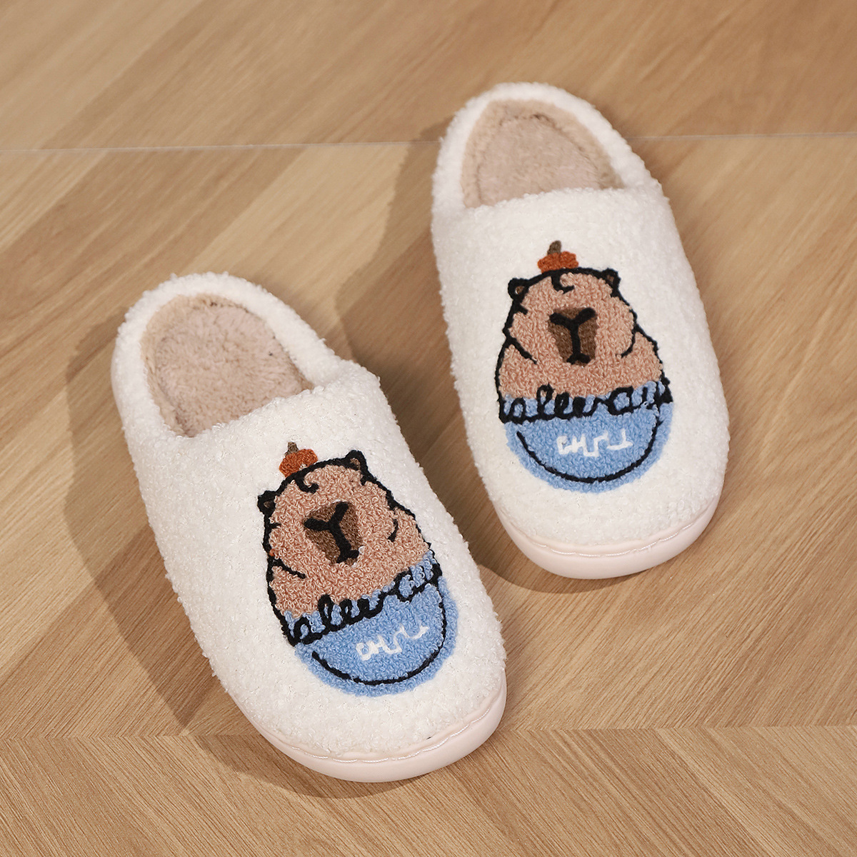 Cute Capibala Cartoon Cotton Slippers Free Shipping.