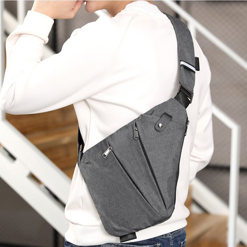 Men Sling Bag Oxford Anti Theft Crossbody Shoulder Chest Bags for Outdoor Sport Travel Hiking UND Sale