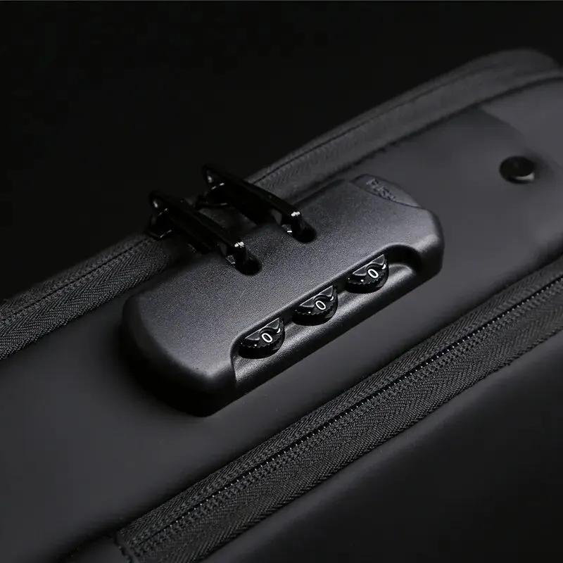 Men's Shoulder Bag Multifunction Anti Theft USB Messenger Pack Man Crossbody Cross Body Travel Chest Bags Pack