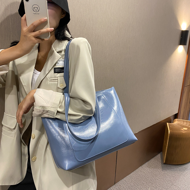 Classic PU Leather Women Shoulder Bag Large Capacity Fashion Tote Bag for Female Black Women Crossbody Bag Handle Handbag Women