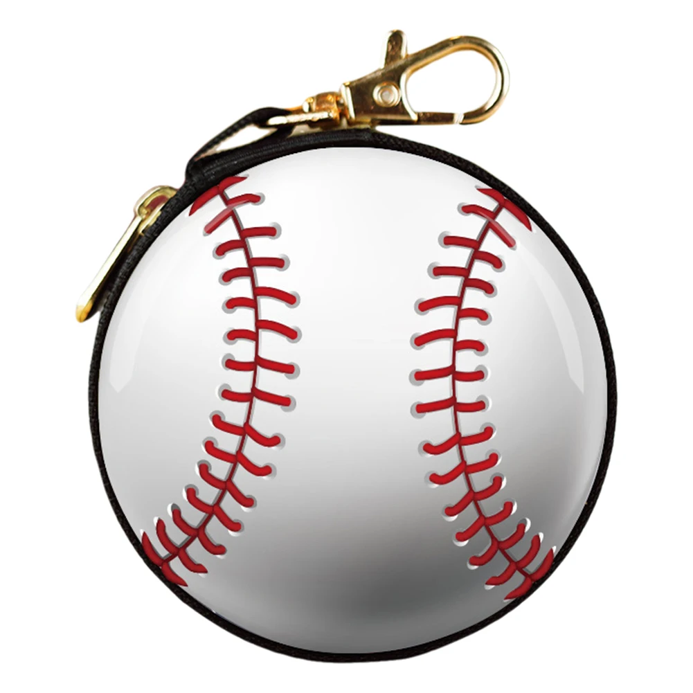 Ball Shaped Zipper Coin Purse Small Purse Cartoon Change Wallet Zip Coin Bag for Kids Boys Girls