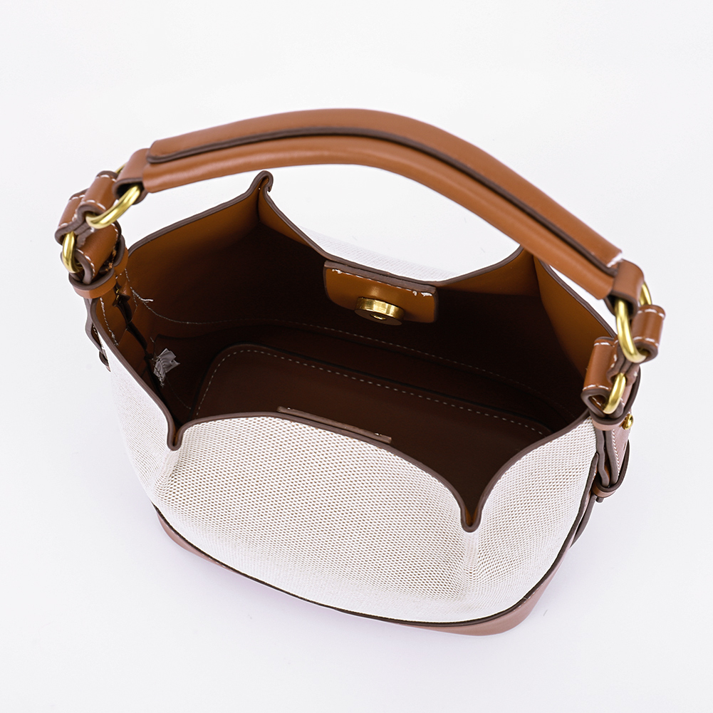 Women PU Bucket Bag Single Shoulder Bag Large Capacity Chic Hobo Bag Adjustable Strap Stylish Crossbody Bag for Outdoor Travel