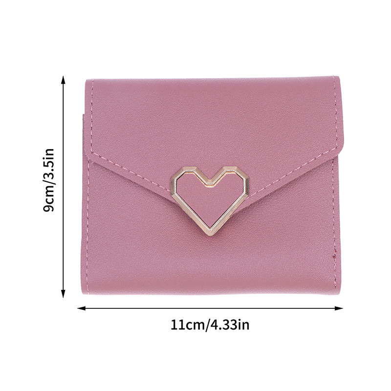 1Pc Love Heart Wallet Women Fashion Purse Mini Coin Purse Female Money Pocket Small Card Holder Bag Girl Clutch Bag