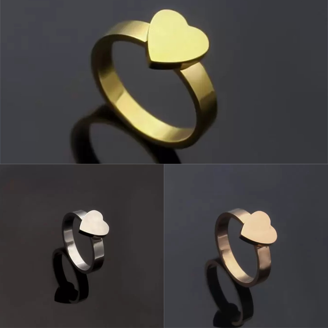 Heart ring silver ring luxury designer gold ring jewlery designer for women 925 sterling silver jewelry rings designer jewellery Christmas Thanks