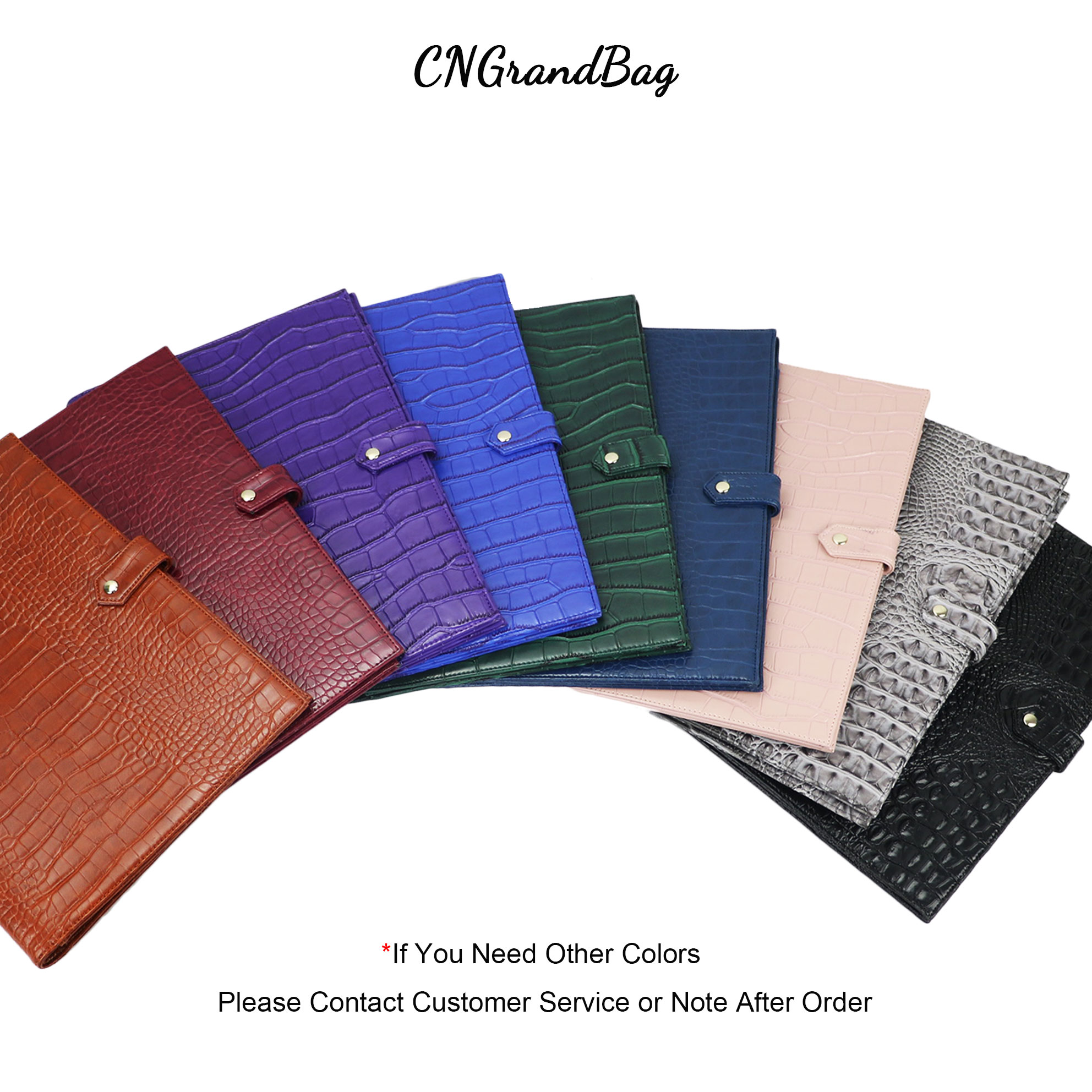 Hot Sale Document Bag Women Crocodile Pattern Pad Folio Top Quality Business A4 File Holder Luxury Porfolio For Ipad Holder