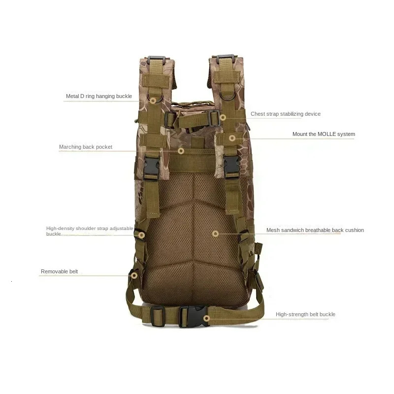 Outdoor backpacks tactical sports camping hiking fishing hunting bags outdoor hiking bags 241106
