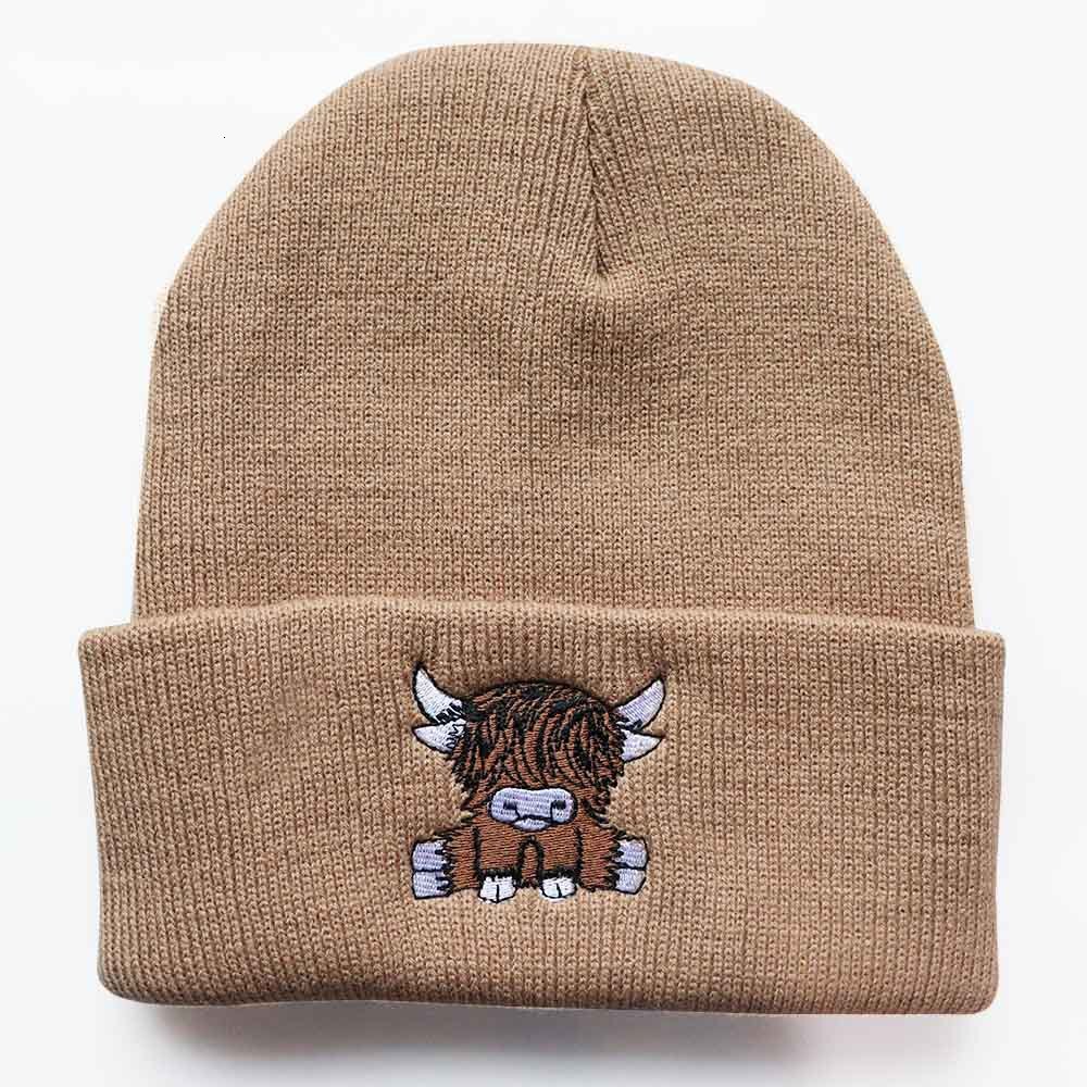 High quality design, Men's and Women's Autumn/Winter Trendy Cartoon Embroidered Knitted Warm Hoodie Hat