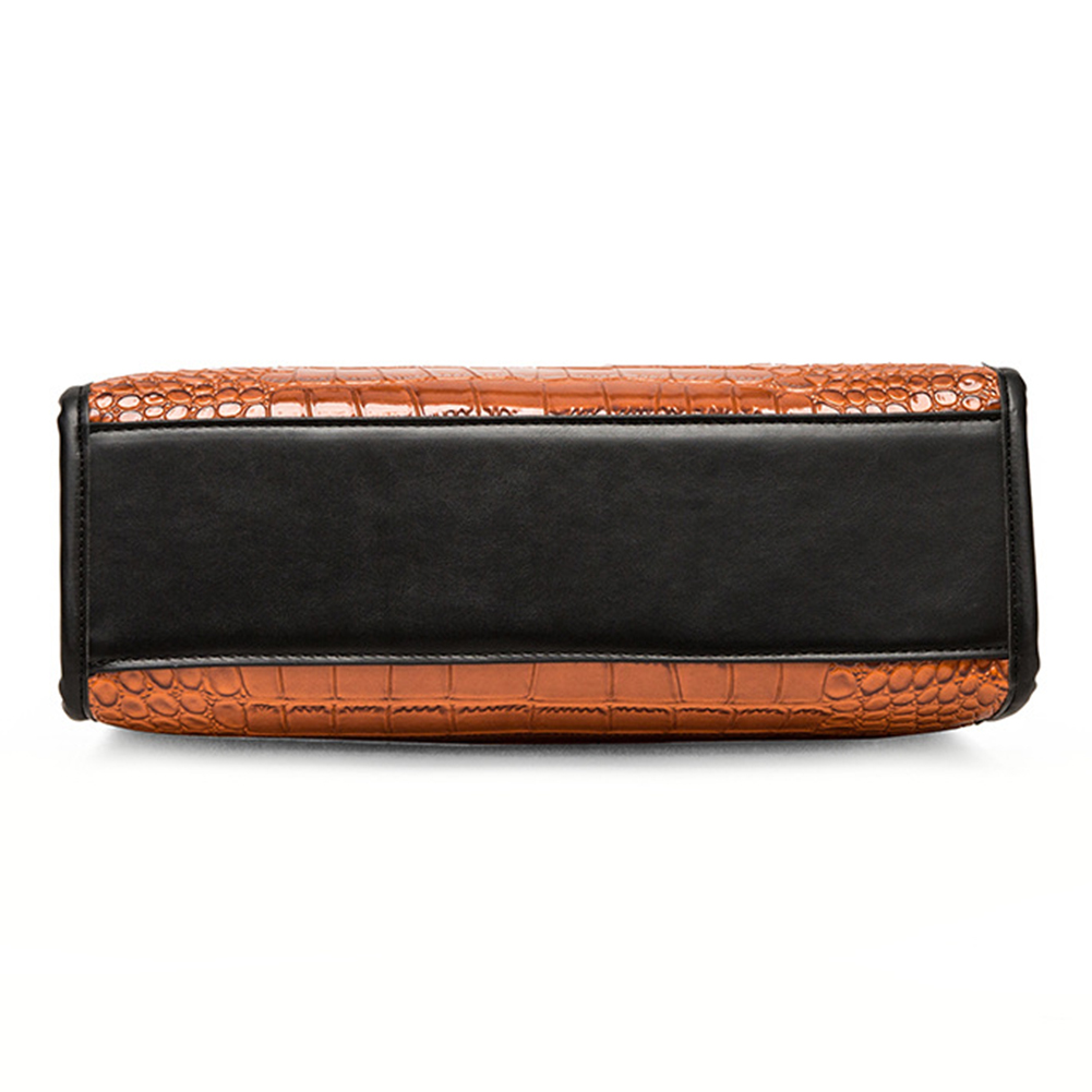 Women Crossbody Bag PU Leather Alligator Pattern Casual Handbags Large Capacity Fashion Adjustable Strap Daily Shopping Purses