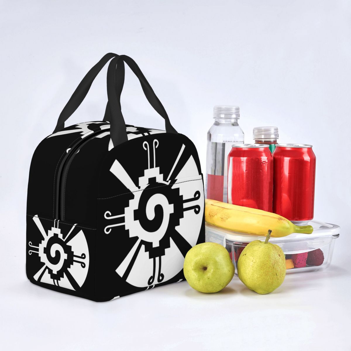 Hunab Ku Mayan Aztec Sacred Symbol Thermal Insulated Lunch Bag Women Resuable Lunch Container School Travel Storage Food Box