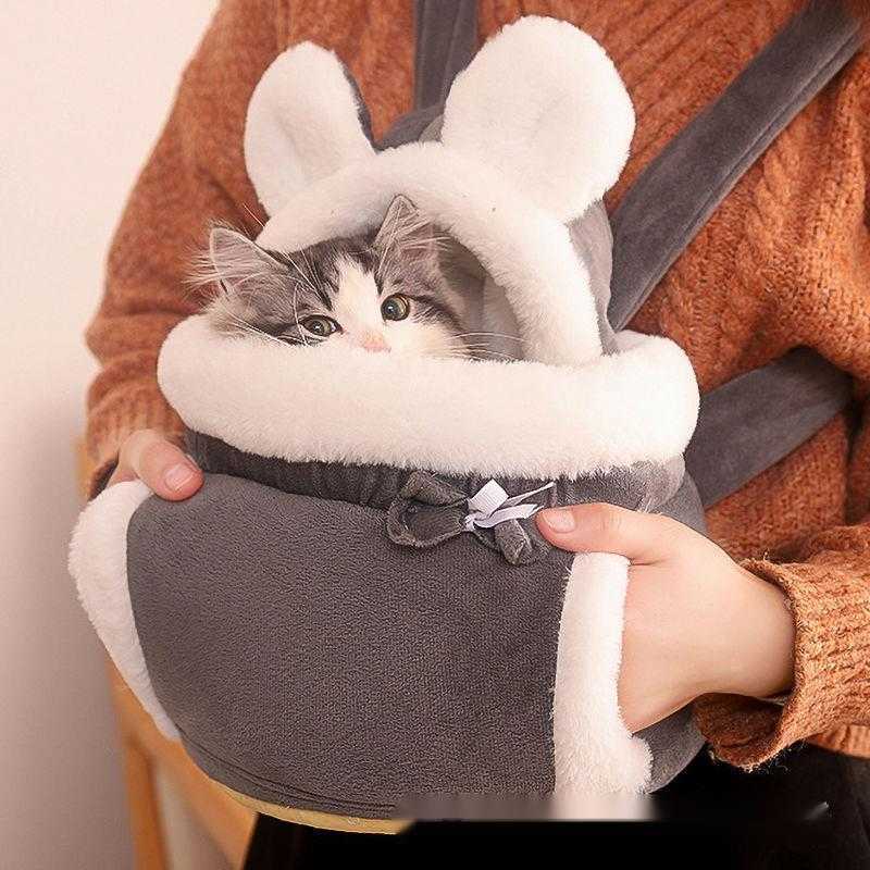 Pet cat backpack, large capacity backpack, autumn and winter warmth, chest strap, dog backpack, cat bag 241115