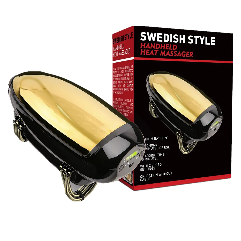 Barber Massager Professional Vibration Massager Barbershop Cordless Handheld Heat Massager USB Body Neck Back Head Face Massager 241107