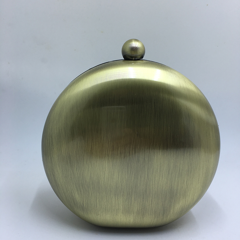 NUPHIA Round Ball Shape Metal Box Clutches and Evening Bags for Party Prom Bronze Silver Black Gold