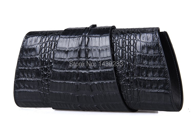 100% genuine crocodile skin leather women clutch wallets, 2016 fashion alligator skin women cross body clutch bag
