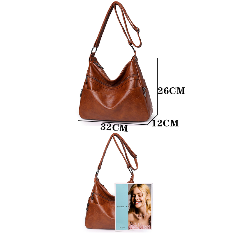 Soft PU Leather Women Bag Brand Designer Ladies Handbag Purses 2024 Luxury Female Shoulder Bag Large Capacity Crossbody Bags Sac