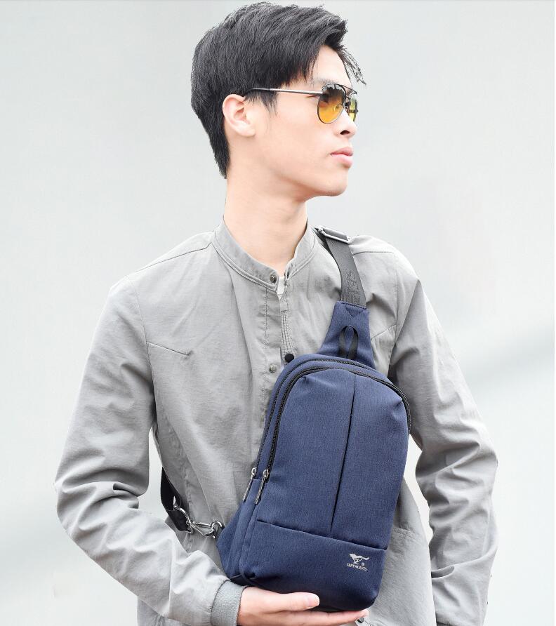 Youth Men chest bag fashion brand sports straddle messenger small straddle bag Male Oxford Fabric versatile shoulder bag
