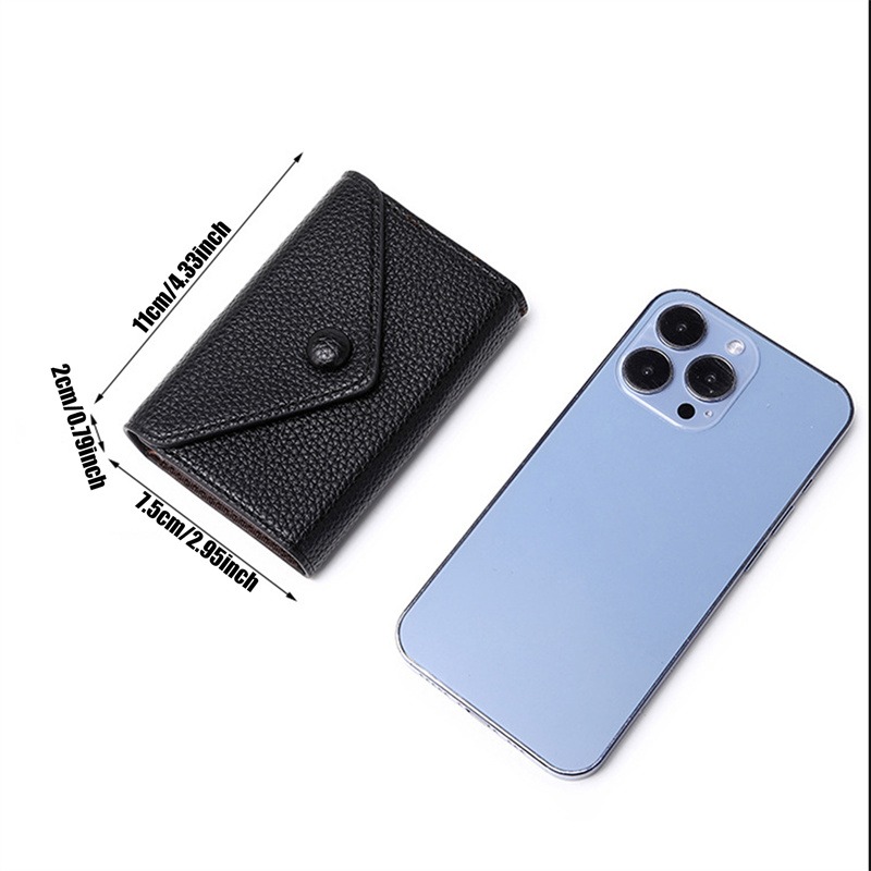 RFIDanti-theft brush lychee embossed multi card slot women'scardbag portablewallet multifunctional credit card/currency/card bag