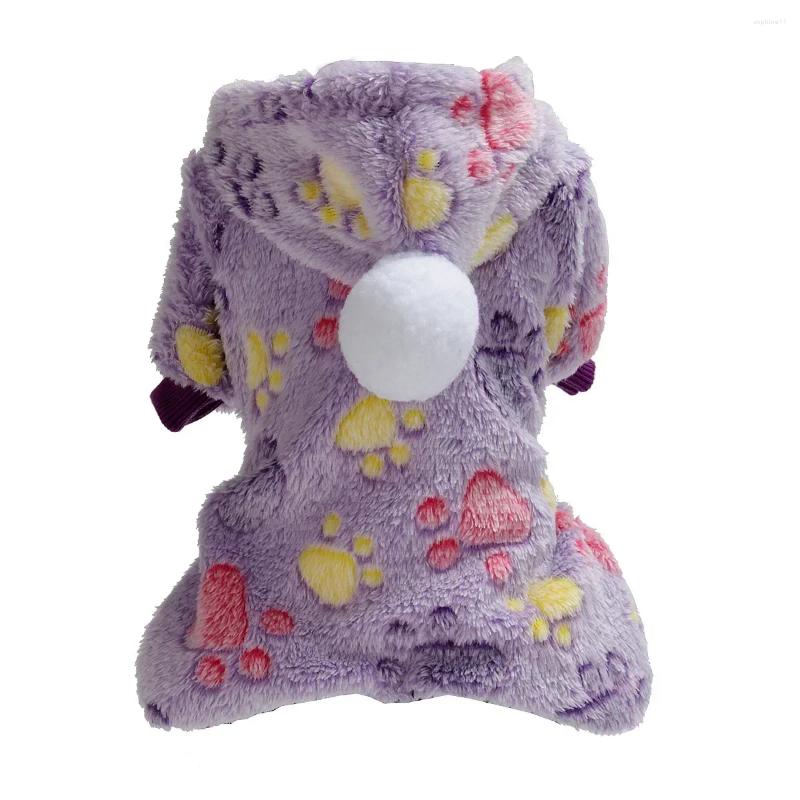 Dog Apparel Pet Clothes Flannel Costume Cold Weather Coats Cat Soft Jumpsuit Four Legged Pajamas