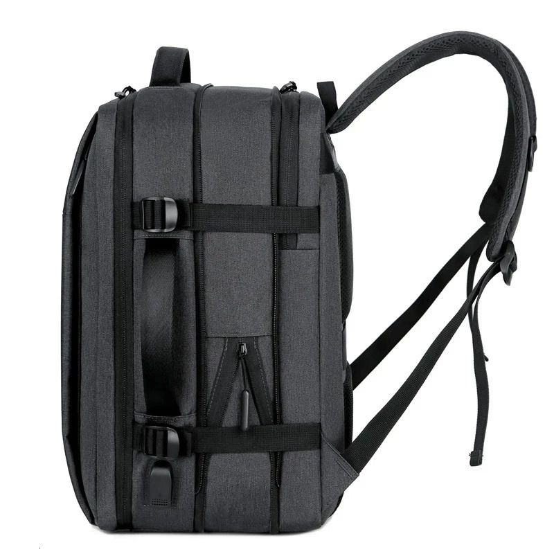 Mens large capacity backpack with USB charging mens laptop bag waterproof business travel backpack 241106