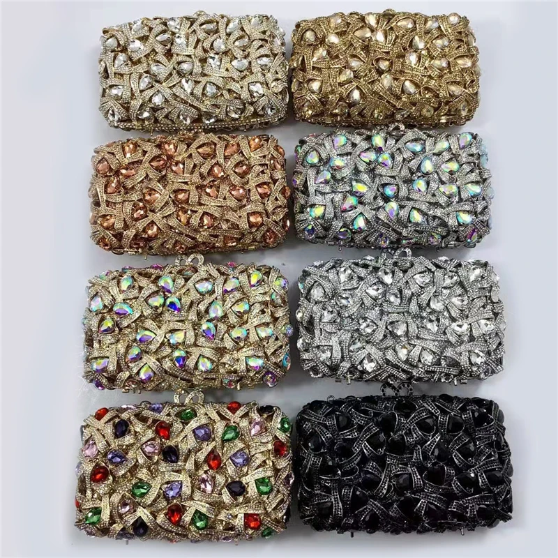 New Arrived Handbag Luxury Diamond Women Evening Bag Elegant Crystal Day Clutches Bag Shoulder Rhinestones for Ladies Bag